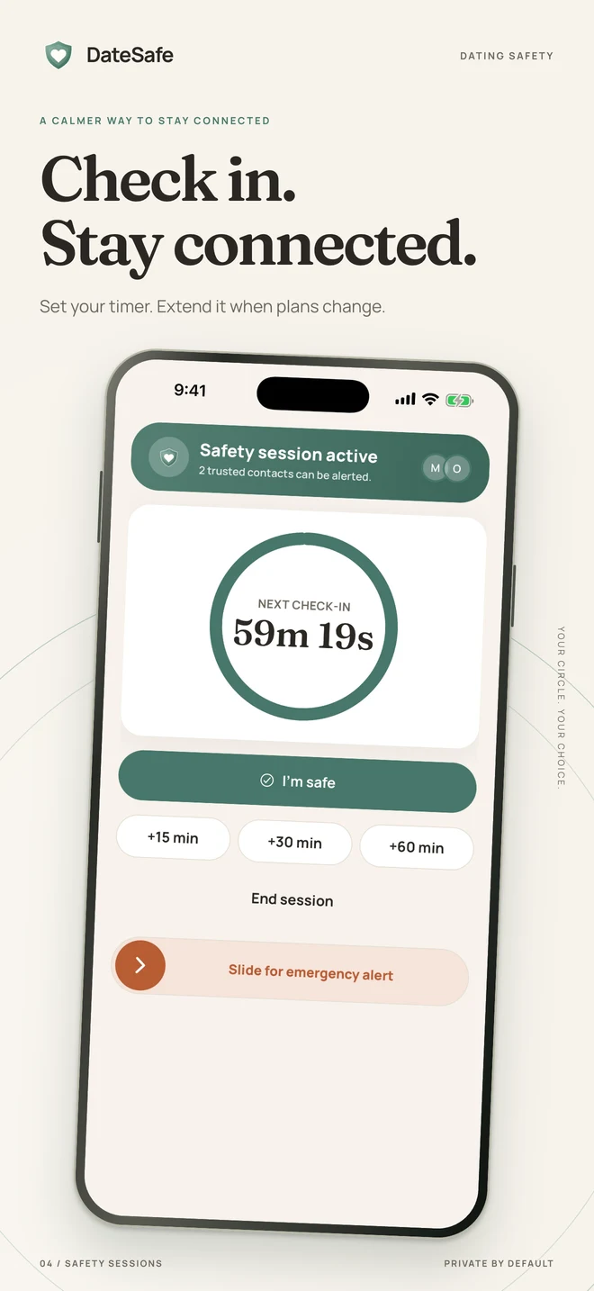 Check in and extend your timer when plans change