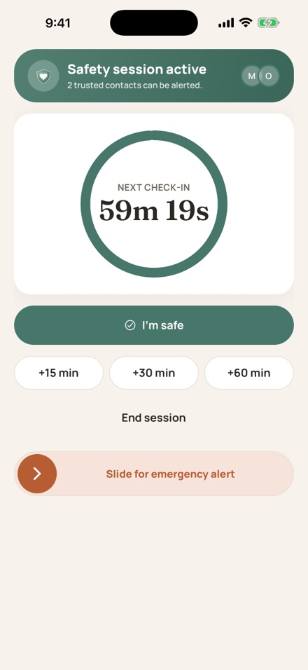 See your next check-in at a glance